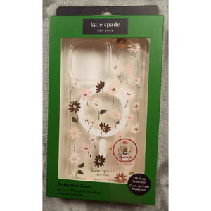 KATE SPADE Pink Purple Floral iPhone Case for 15 Pro Max Cell Phone NEW